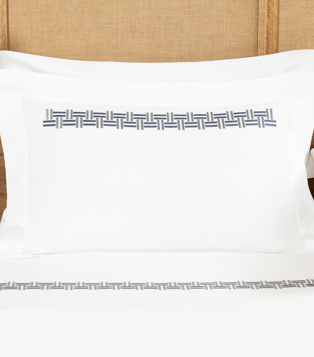 Frette Basket Weave Oxford Pillow Sham 50cm x 70cm - British product