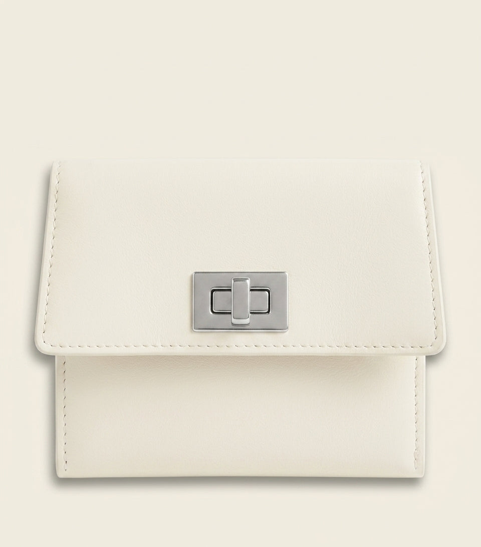 Balenciaga Rodeo calfskin card holder with turnlock (British brand)