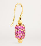 Emily P. Wheeler yellow gold sapphire barrel drop earrings, UK version