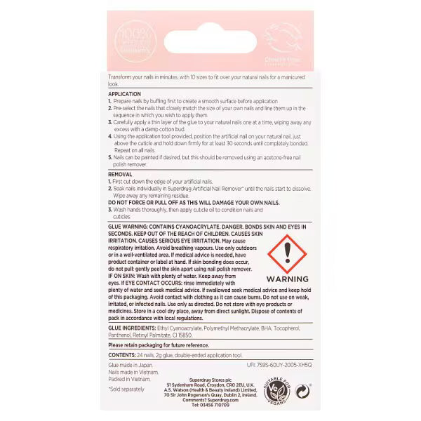 Finishing Touches French Ombre Oval Nails 24 Pieces - British product