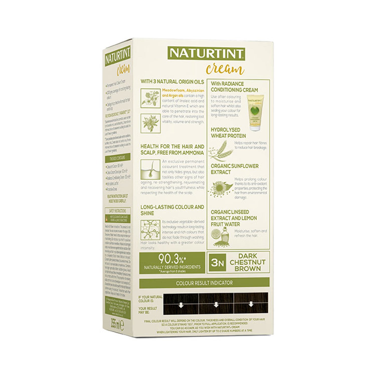 Naturtint hair colour cream 3N Dark Chestnut Brown, UK version