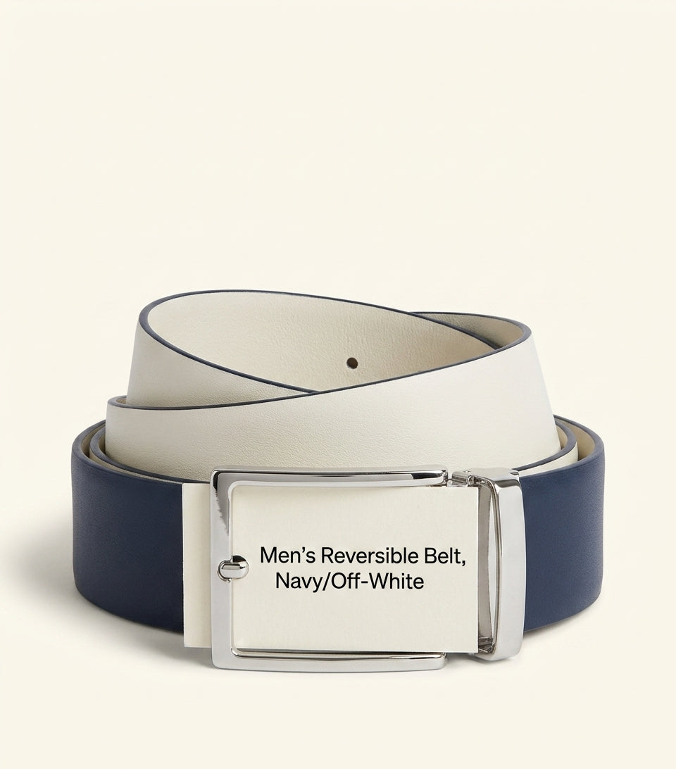 Burberry reversible belt with leather and check pattern (British brand)