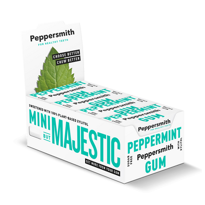 Holland & Barrett Peppersmith Peppermint Chewing Gum 12 Packs- Buy online at McGrocer