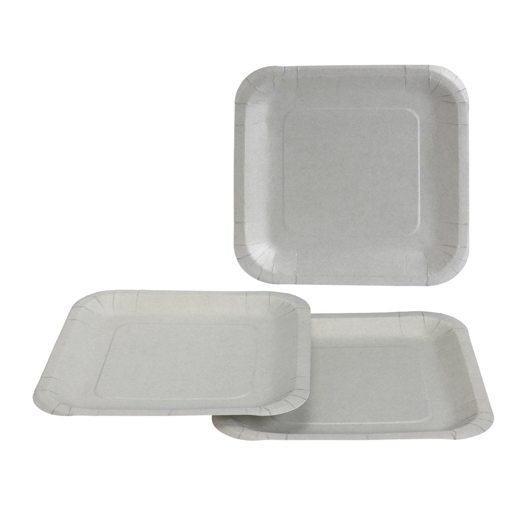 Sainsbury's Home Square Plate Silver 10pk