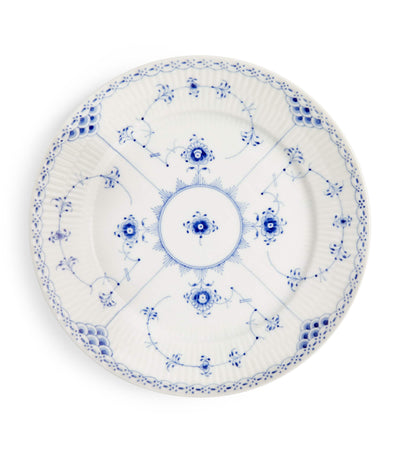 Harrods Royal Copenhagen Blue Fluted Half Lace Porcelain Plate 22cm- Buy online at McGrocer