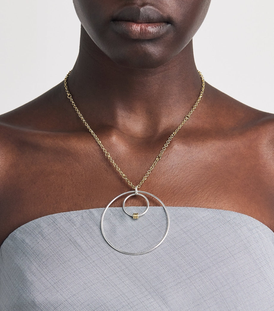 Spinelli Kilcollin Echo hoop earrings sterling silver gold, imported from the UK