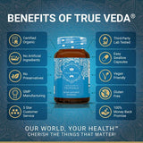 True Veda Organic Triphala 10:1 extract 60 capsules (British brand)