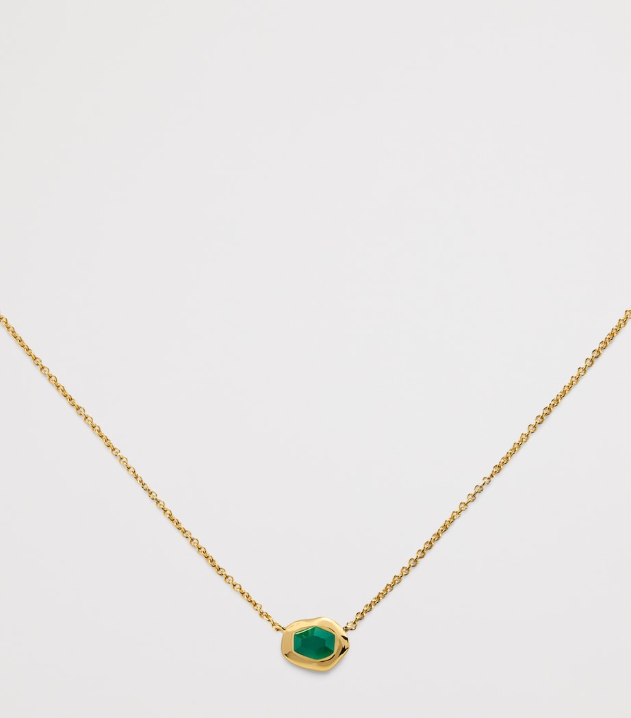Monica Vinader gold vermeil onyx necklace - British product