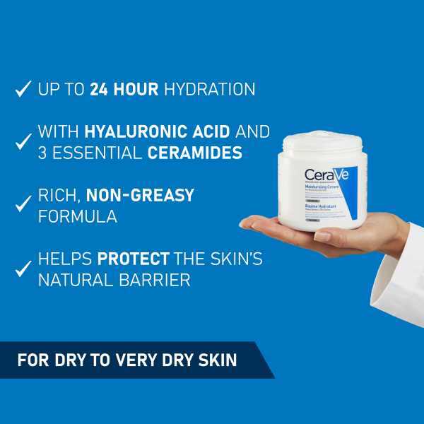 CeraVe Moisturising Cream Hyaluronic Acid 454g - British product