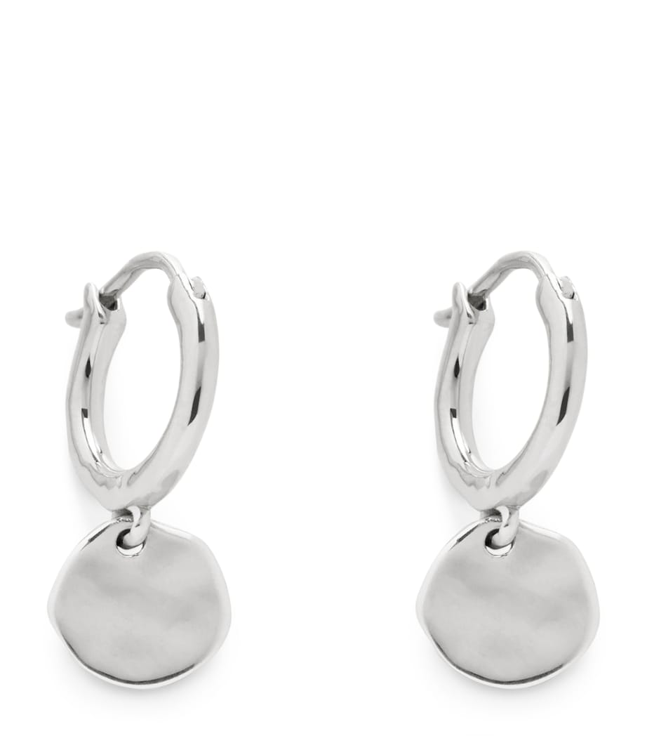 Monica Vinader mini disc huggie earrings sterling silver - British product