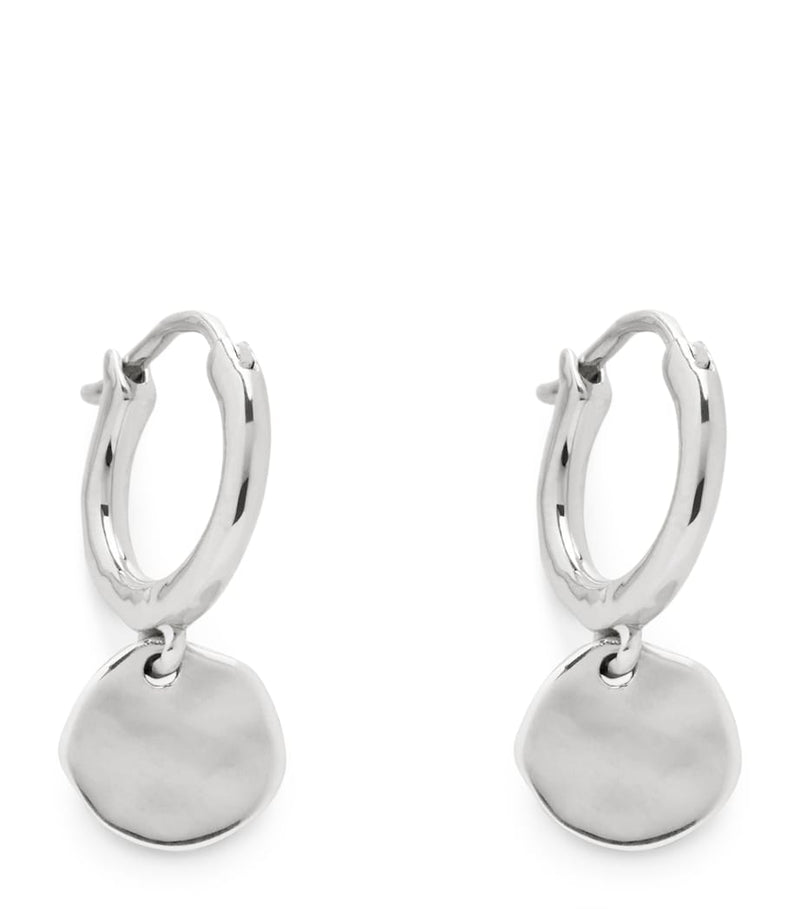 Monica Vinader mini disc huggie earrings sterling silver - British product