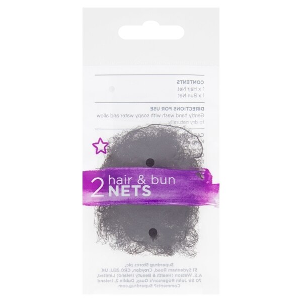 Superdrug Hair and Bun Net 2pk GOODS Superdrug   