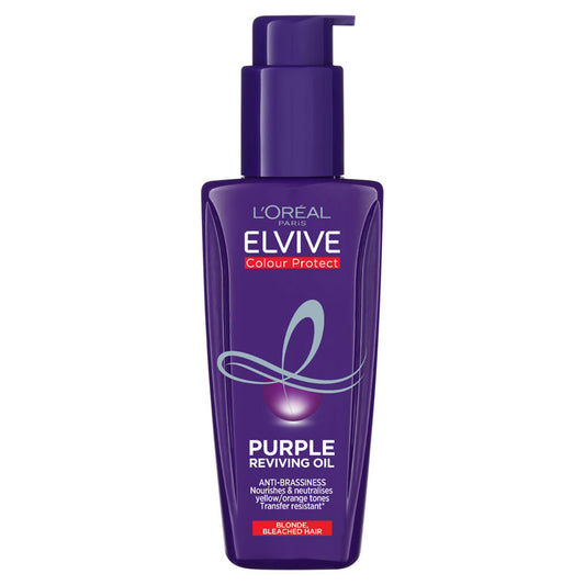 L'Oreal Elvive Colour Protect Purple Anti-Brassiness Hair Oil for Brunette Hair Treatments ASDA   