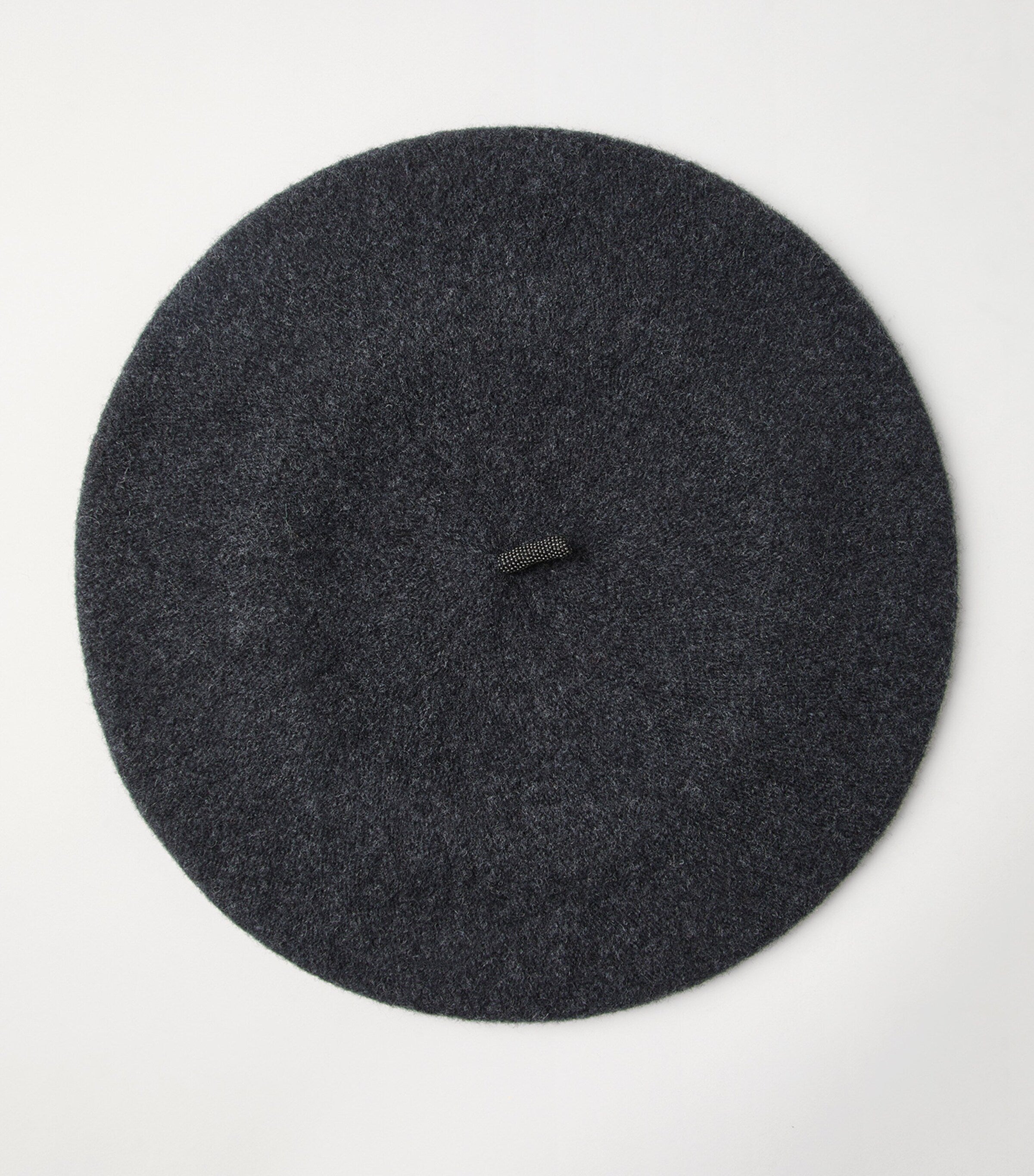 Brunello Cucinelli wool beret with beading and silver-tone hardware - British product