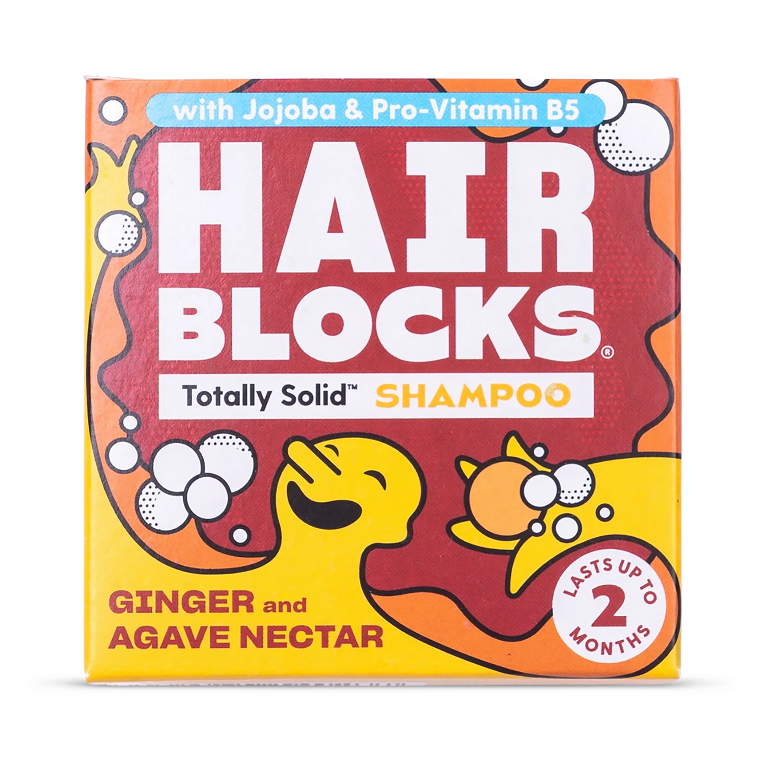 Hair Blocks solid shampoo bar Ginger & Agave Nectar (British brand)