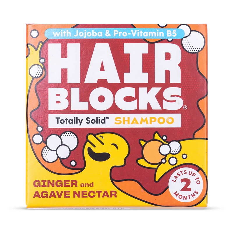 Hair Blocks solid shampoo bar Ginger & Agave Nectar (British brand)
