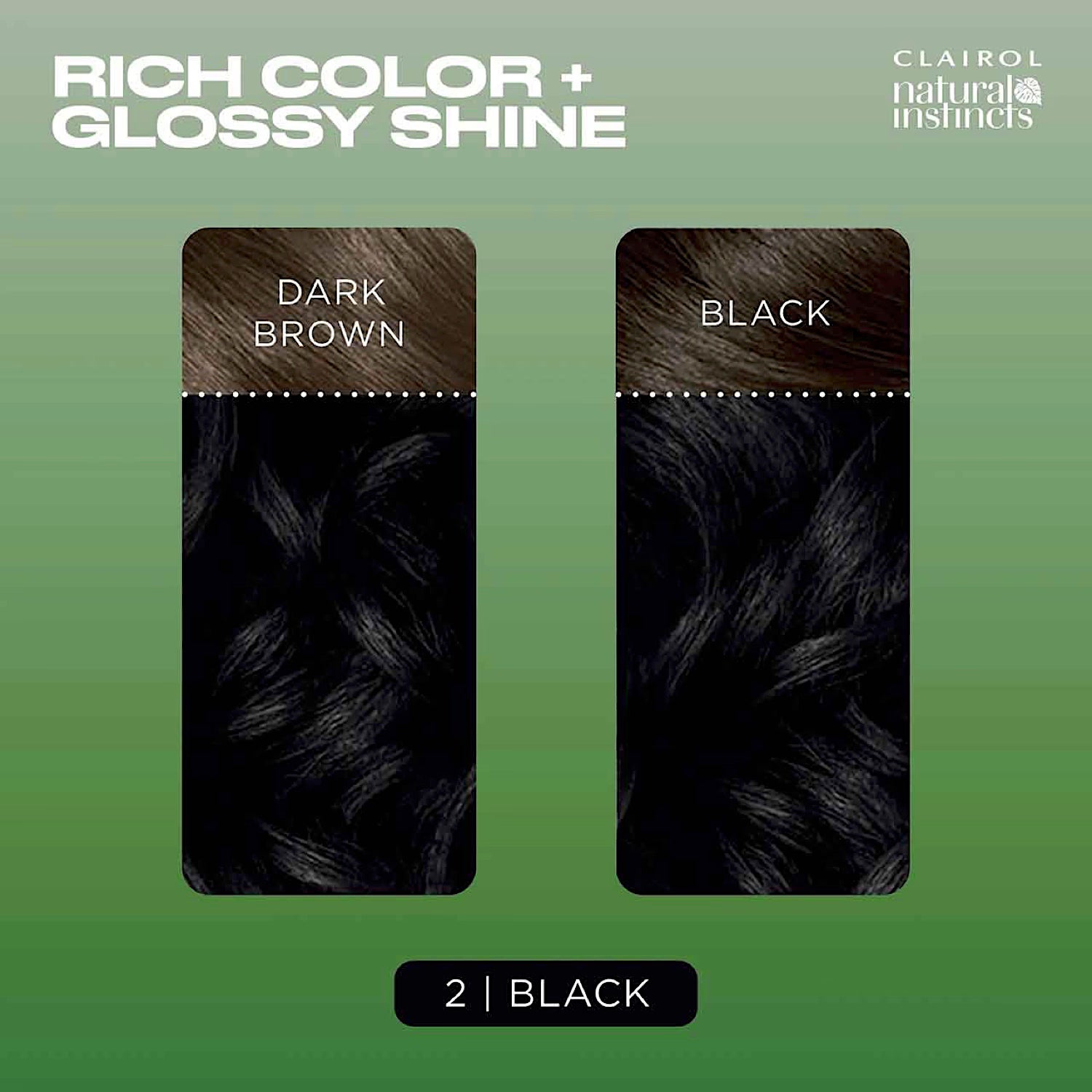 Clairol Natural Instincts Black 2 hair dye, imported from the UK