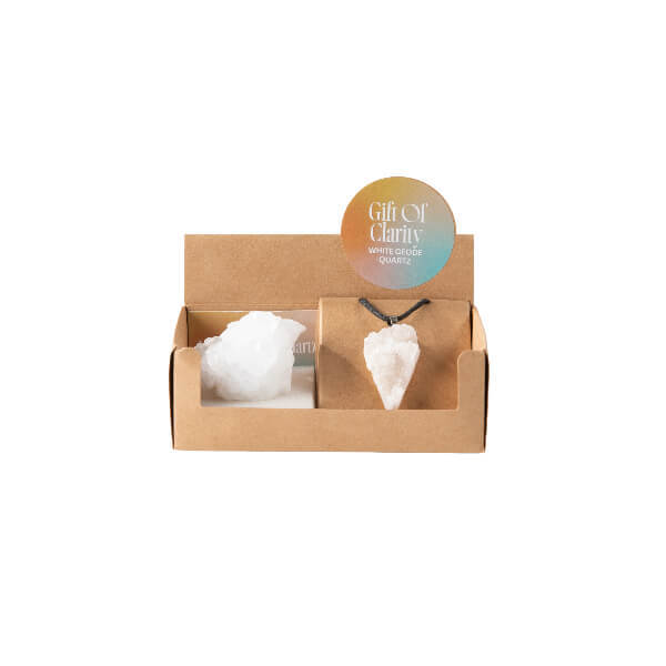Myga geode quartz gift set, hand-selected stones - British product