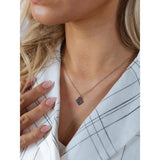 SVNX heart keyhole necklace in silver stainless steel - British product