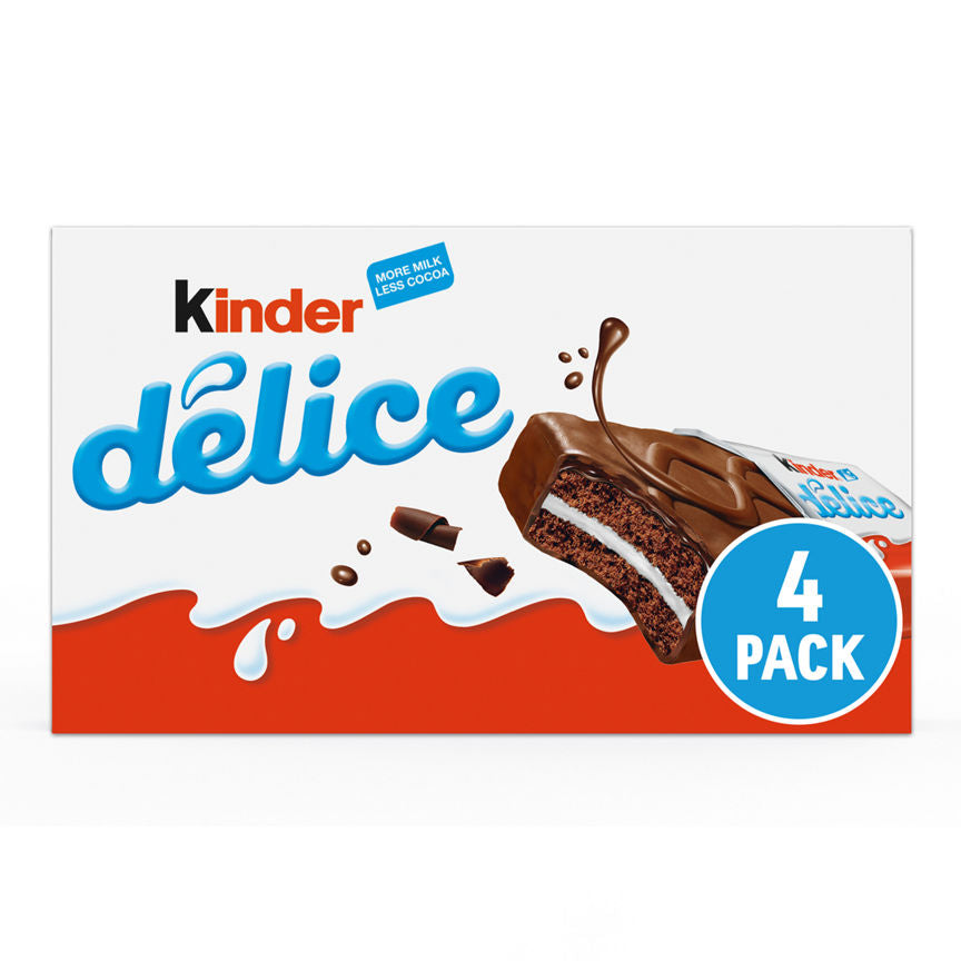 Kinder Delice Milk Chocolate Cake Bar Multipack 4x