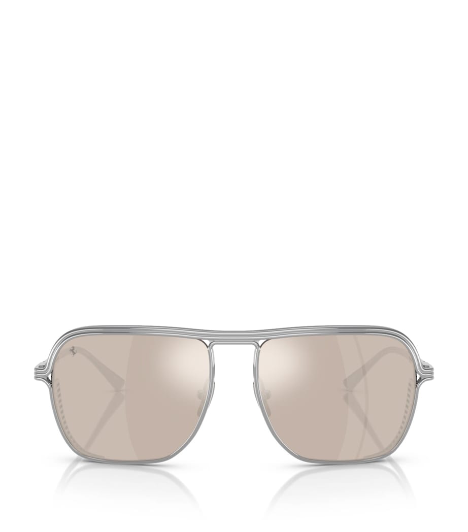 Ferrari titanium sunglasses mirrored lenses (British brand)