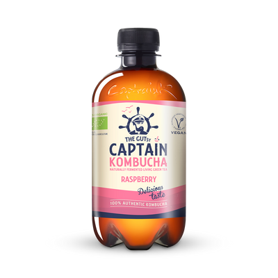 hollandbarrett Captain Kombucha California Raspberry Organic Kombucha Drink 400ml- Buy online at McGrocer