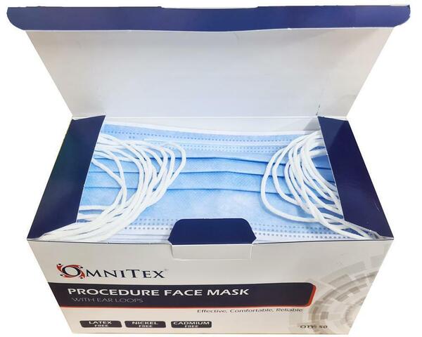 Omnitex 3ply Type IIR Disposable Surgical Face Mask (50pk)