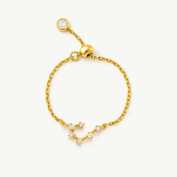 MUCHV Cancer zodiac constellation chain ring adjustable, imported from the UK