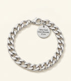 Alexander McQueen palladium-plated skull chain bracelet, UK version