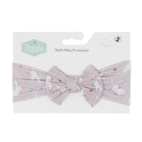 Ziggle Baby Print Top Bow Turban Headband
