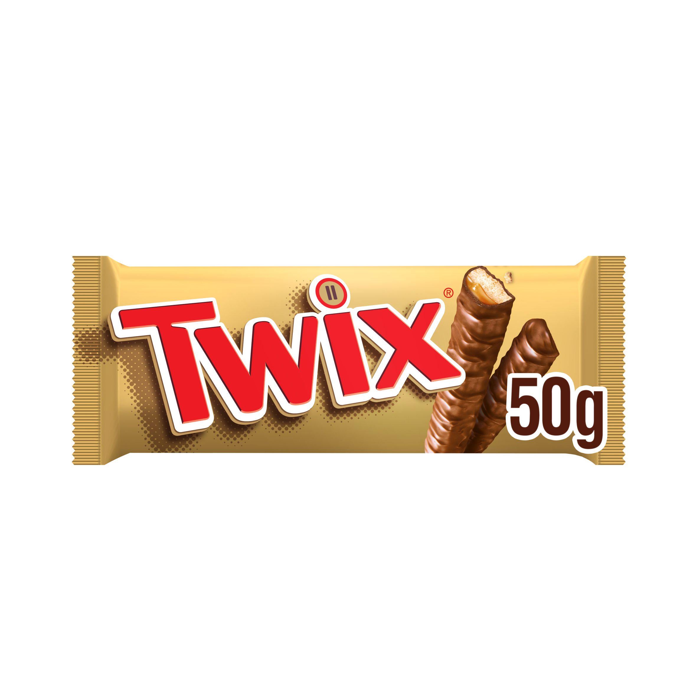 Twix Caramel & Milk Chocolate Fingers Biscuit Snack Bar 50g GOODS Sainsburys   