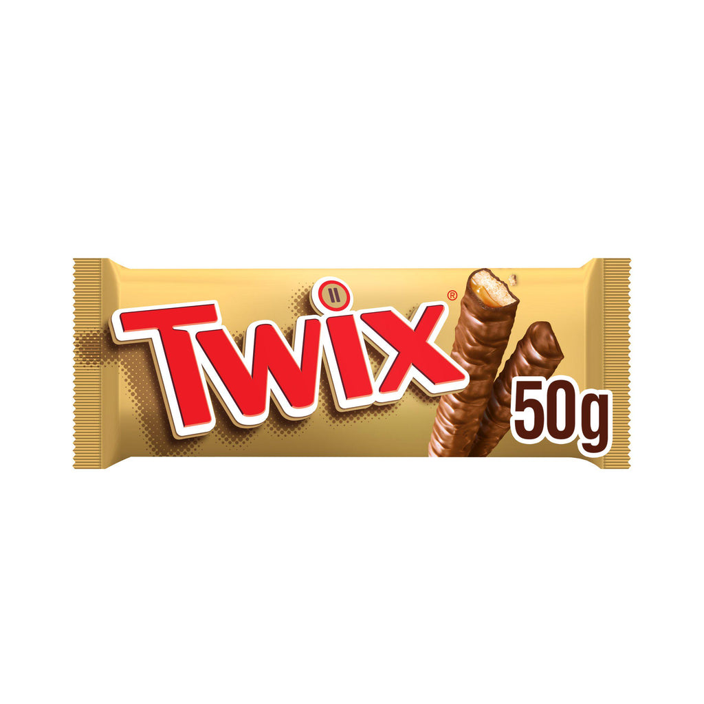 Twix Caramel & Milk Chocolate Fingers Biscuit Snack Bar 50g