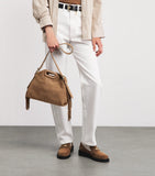 Maje Miss M suede shoulder bag 16x31cm, imported from the UK