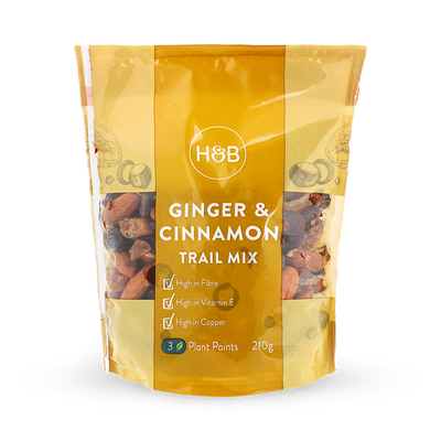 Holland & Barrett Holland & Barrett Ginger & Cinnamon Trail Mix 210g- Buy online at McGrocer