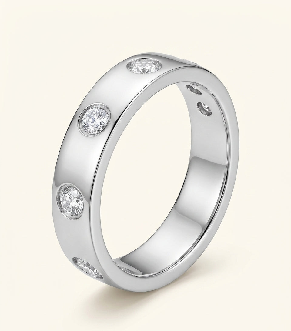 Cartier LOVE ring white gold diamond ceramic 6.5mm, imported from the UK
