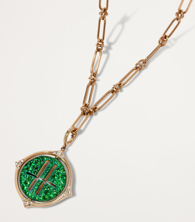 Annoushka Harrods spinning charm yellow gold tsavorite diamond (British brand)