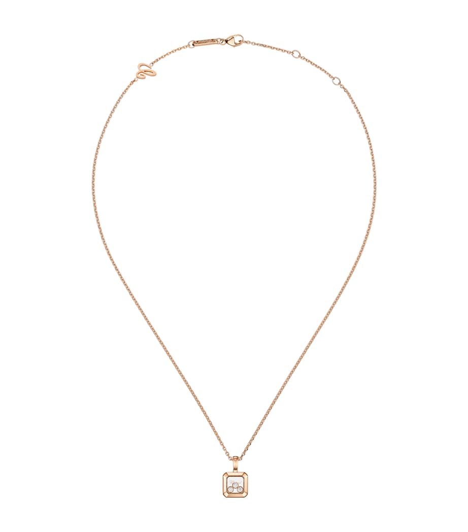 Chopard Happy Diamonds necklace rose gold diamond 42cm (British brand)