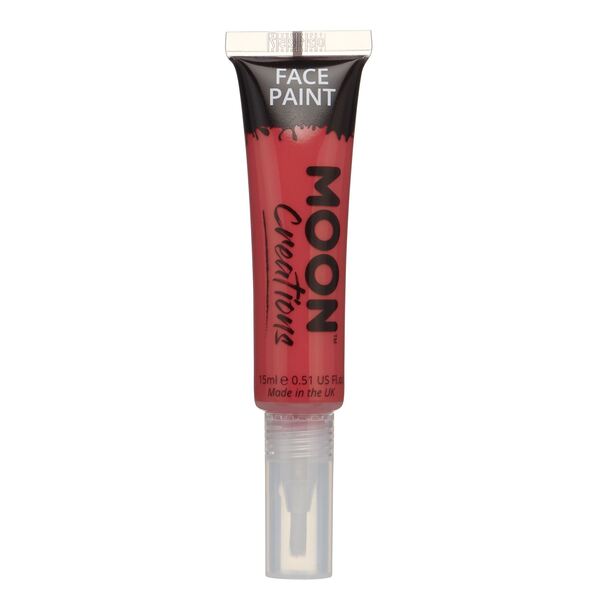 Moon Creations face paint red with brush applicator, imported from the UK