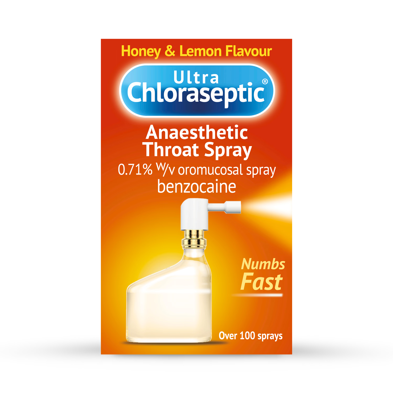 Ultra Chloraseptic Honey & Lemon throat spray 15ml (British brand)