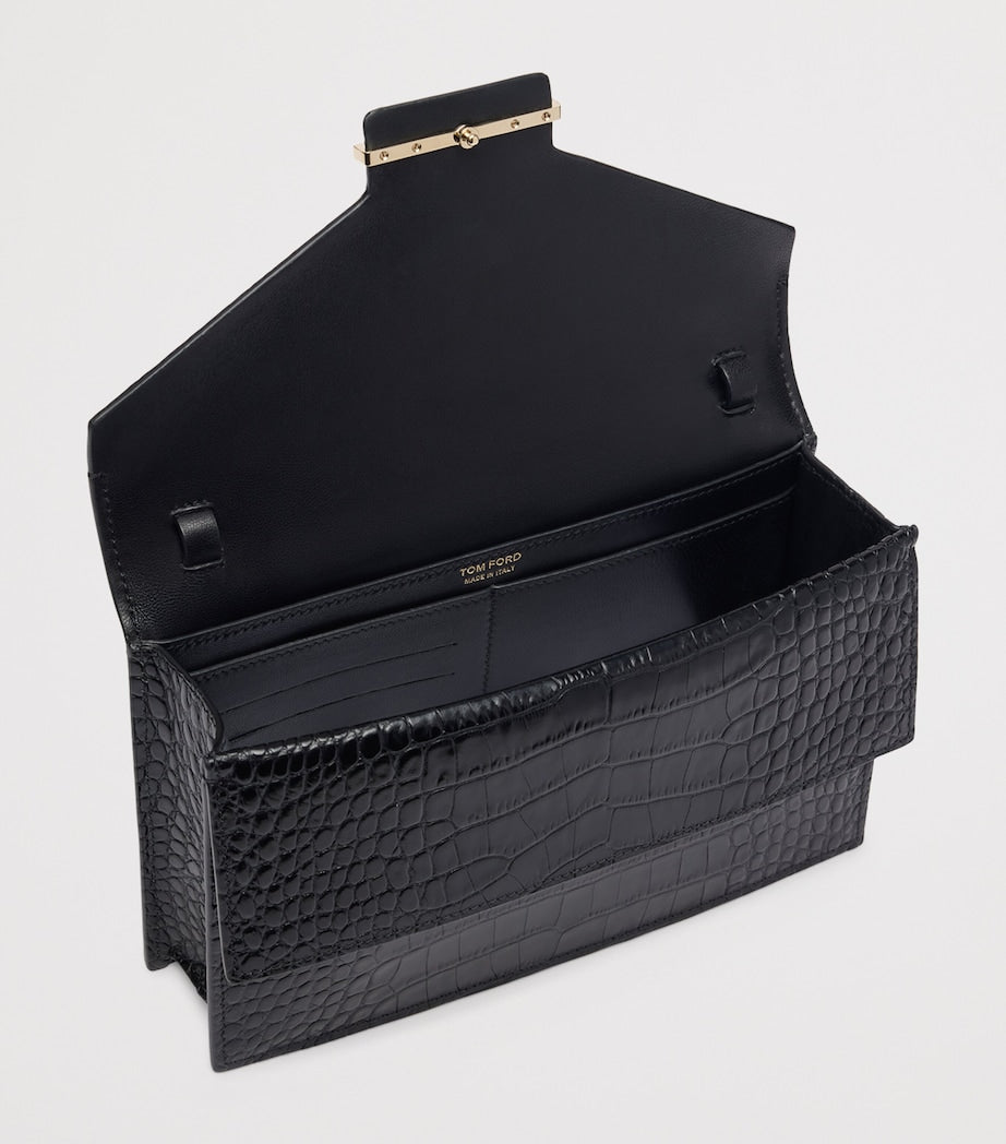 TOM FORD small croc-embossed leather bag, UK version