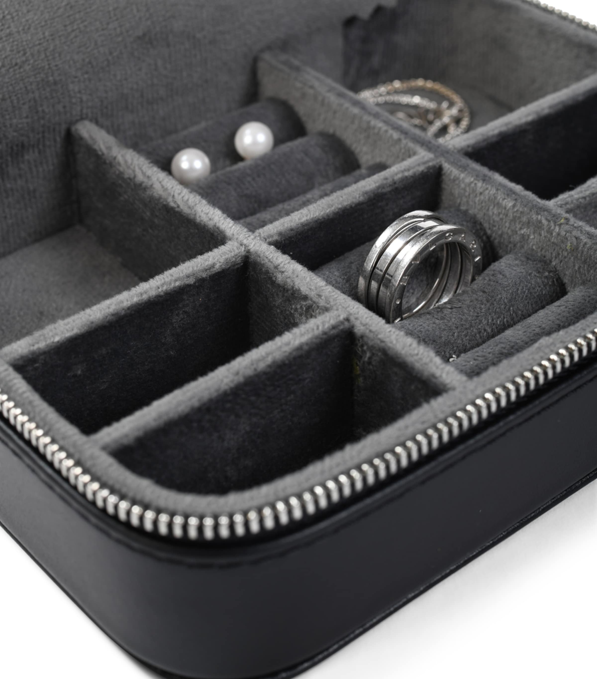 Buben & Zorweg leather Roma jewellery case 6.5cm x 16cm x 12cm - British product