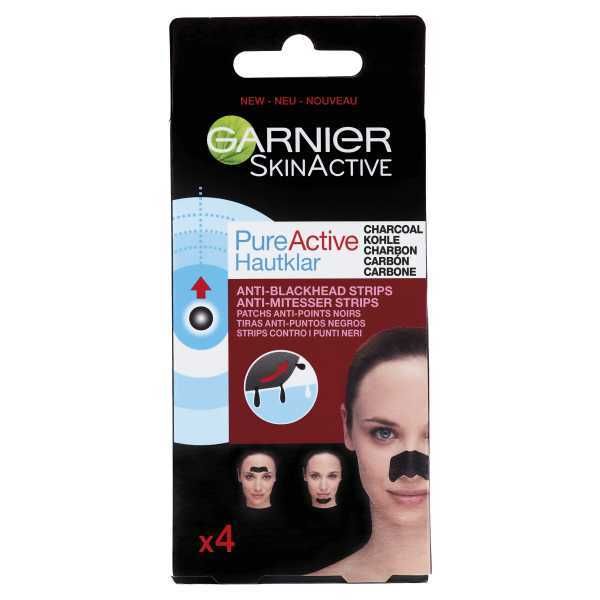 Garnier Pure Active 4 Charcoal Anti Blackhead Nose Strips GOODS Superdrug   