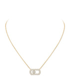 Messika So Move yellow gold diamond pave necklace 0.65ct - British product