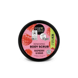 Organic Shop raspberry body scrub 250ml, imported from the UK