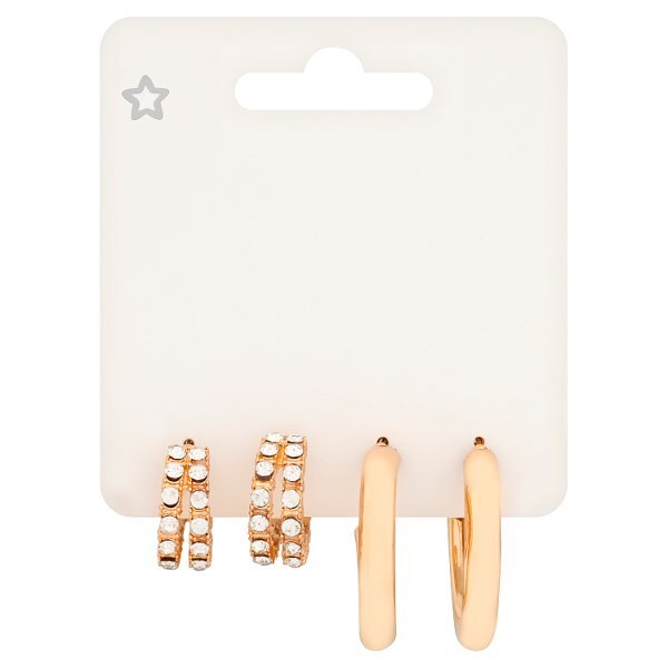 Superdrug 2 Pack Classic Gold Tone Hoop GOODS Superdrug   