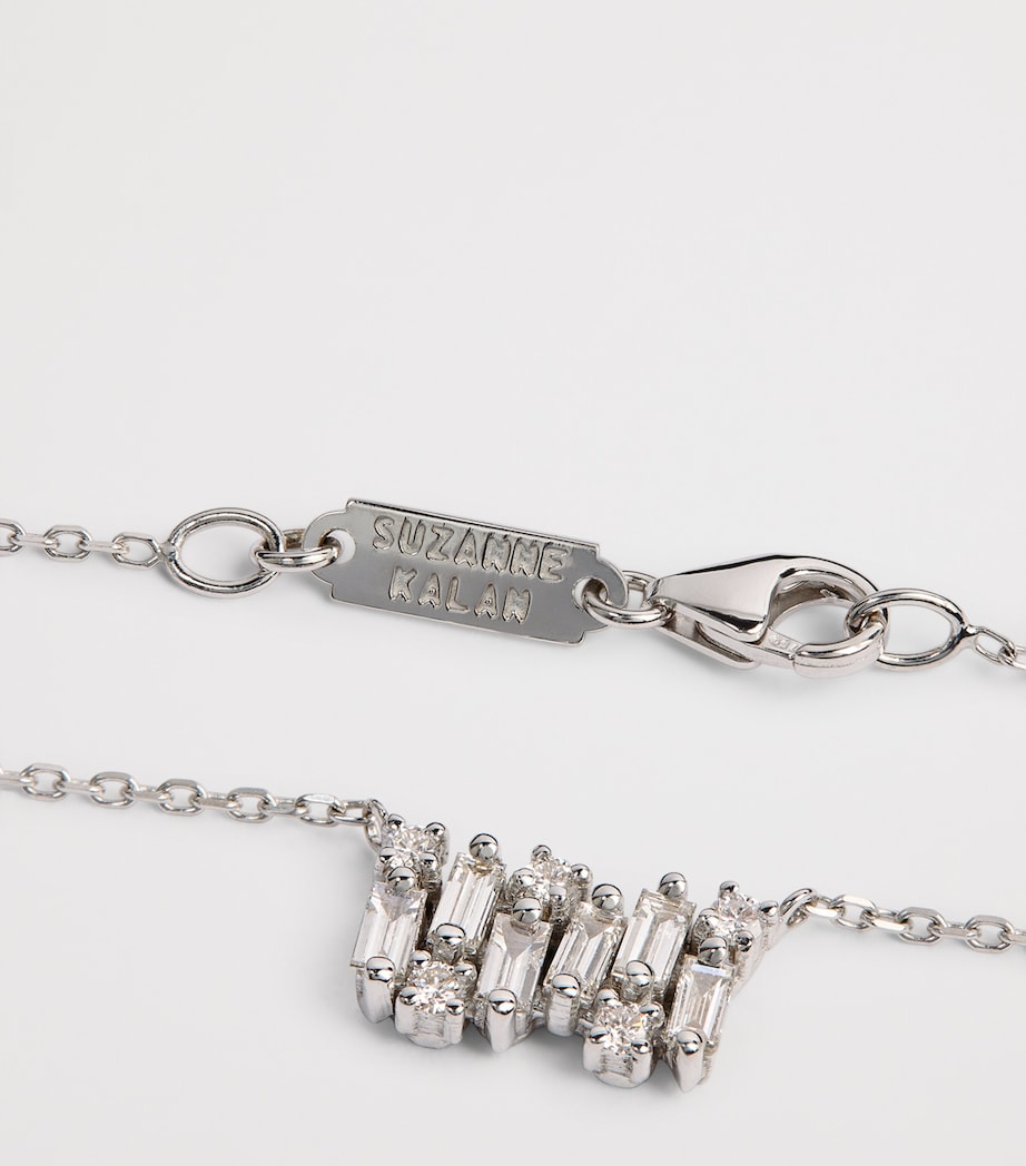 Suzanne Kalan white gold diamond necklace, imported from the UK