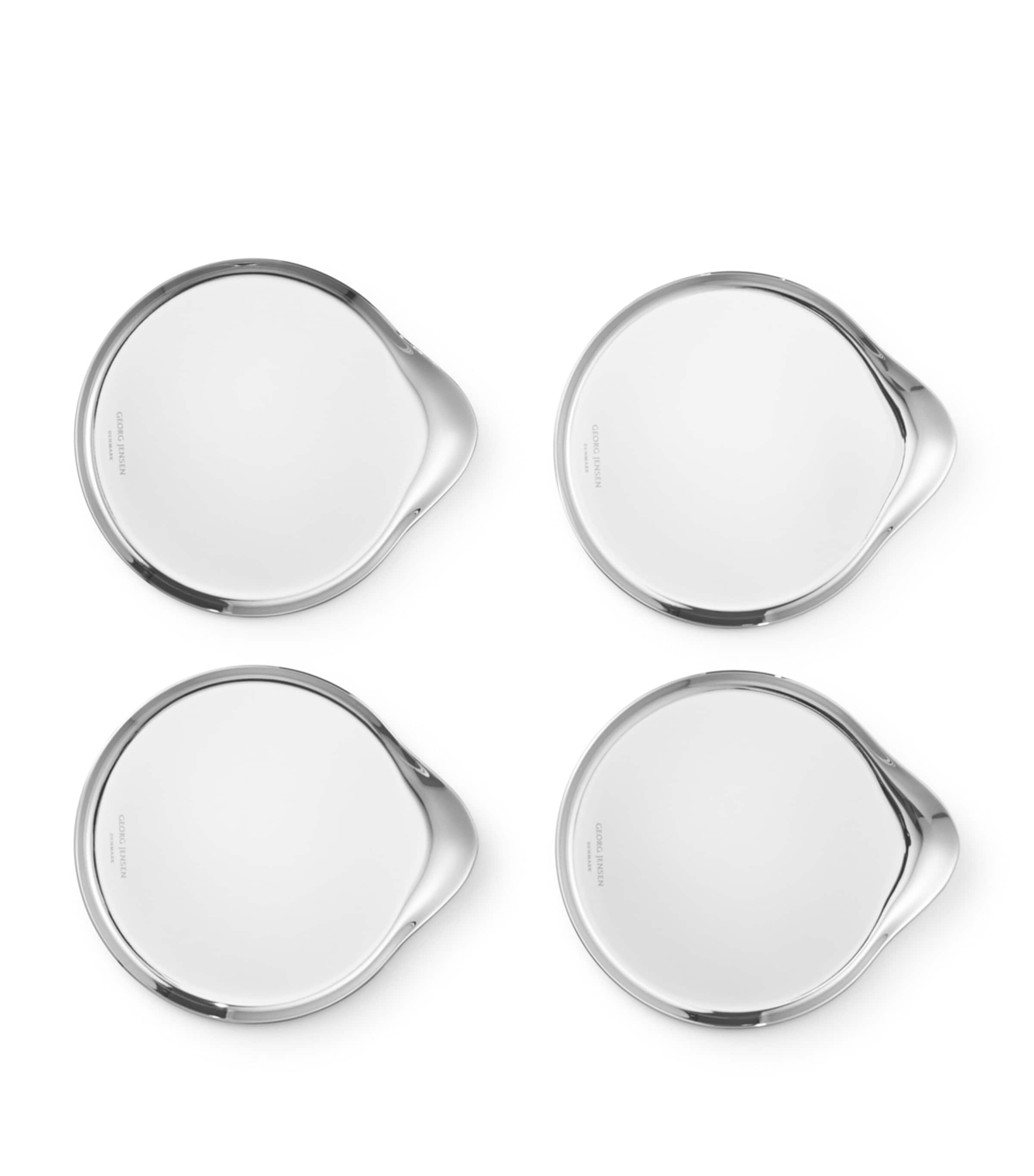 Georg Jensen stainless steel coasters set of 4, UK version