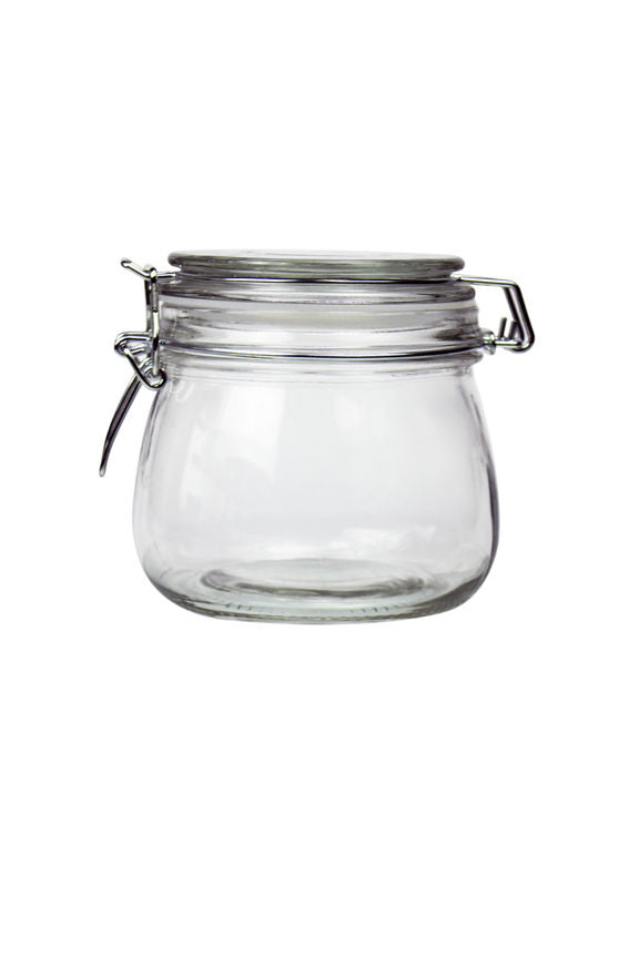 George Home Clear Glass Clip Lid Canister