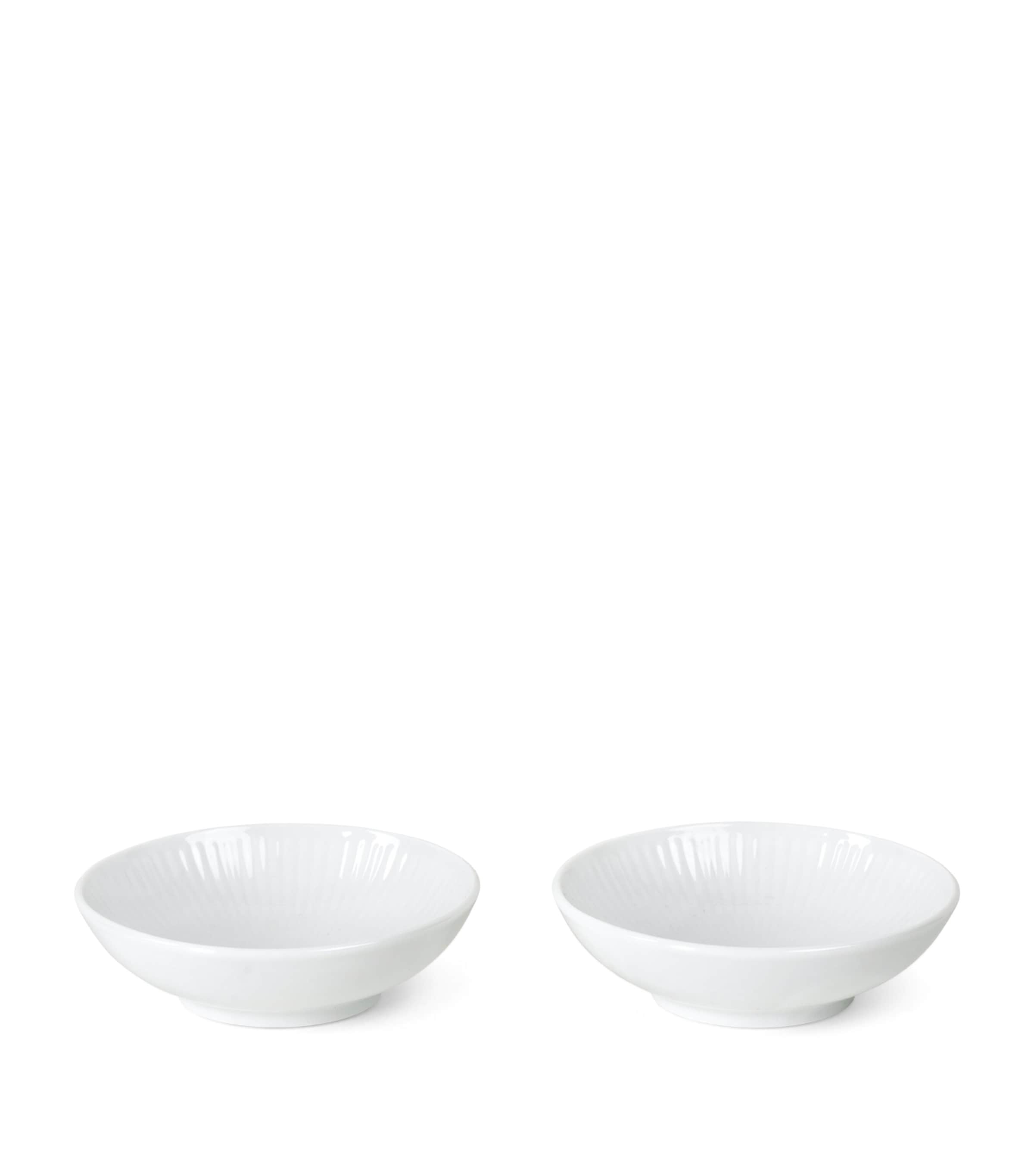 Royal Copenhagen white fluted porcelain bowls 9cm, imported from the UK
