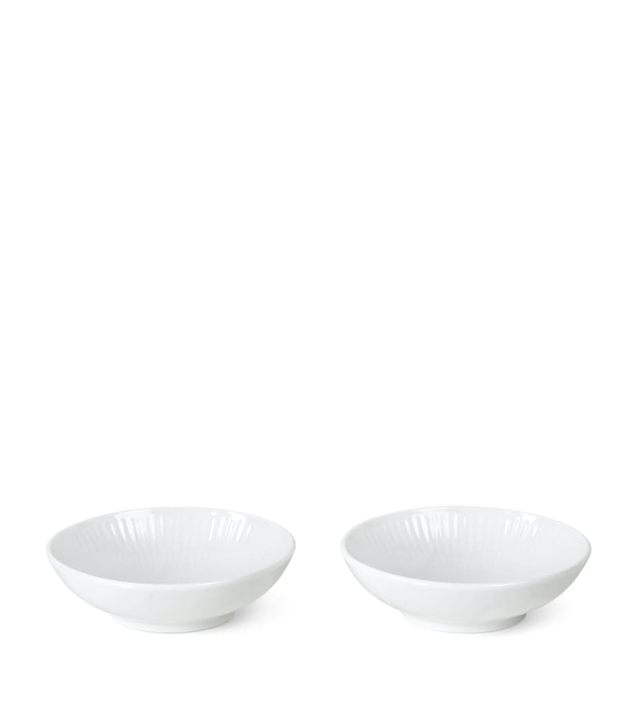 Royal Copenhagen white fluted porcelain bowls 9cm, imported from the UK